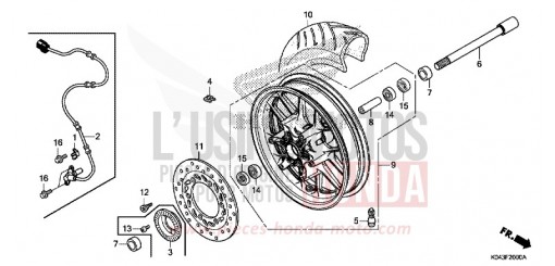 ROUE AVANT NSS300AD de 2013